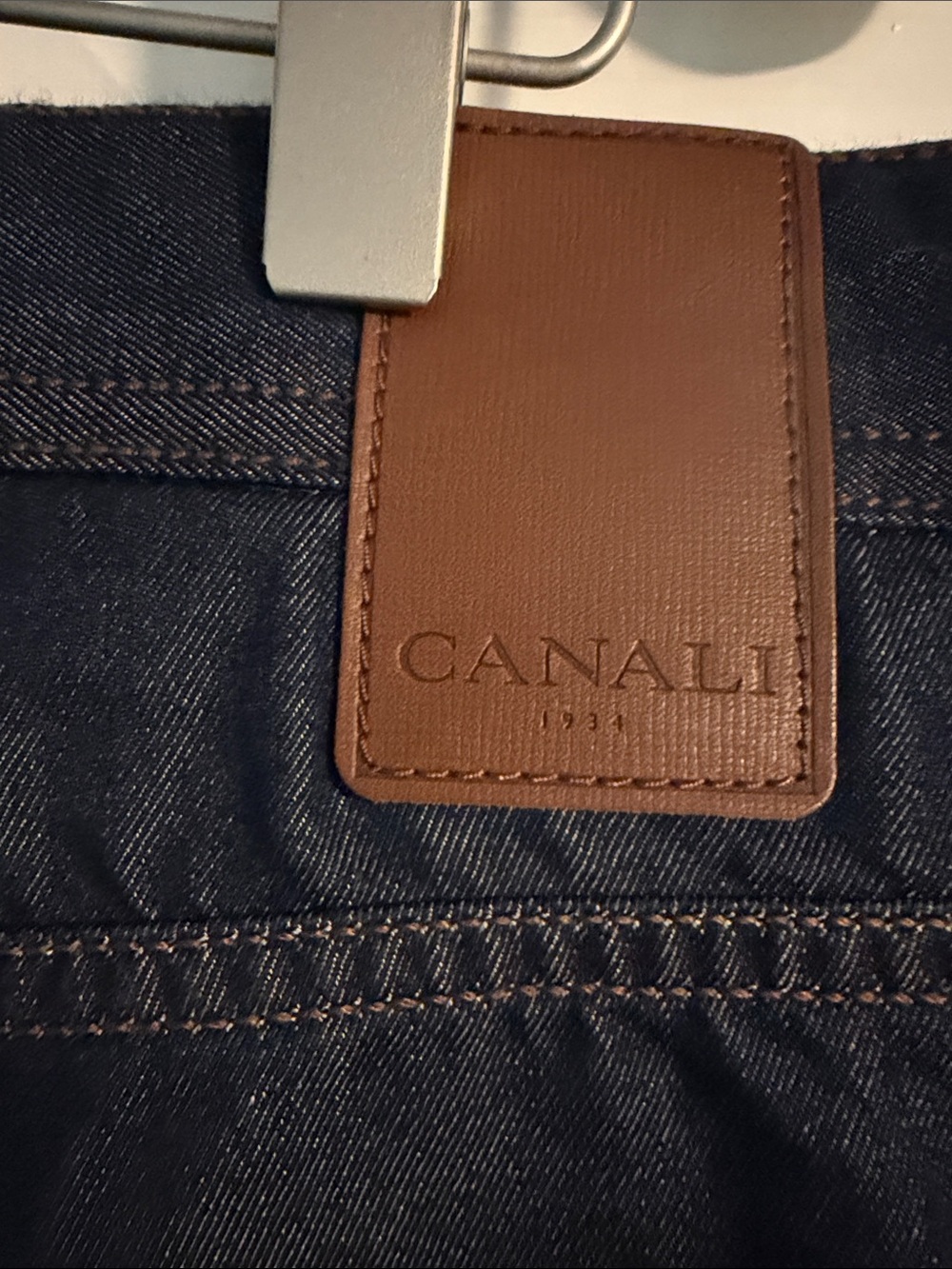 Canali Regular Fit Blue Jeans SZ 50 - Picture 5 of 7